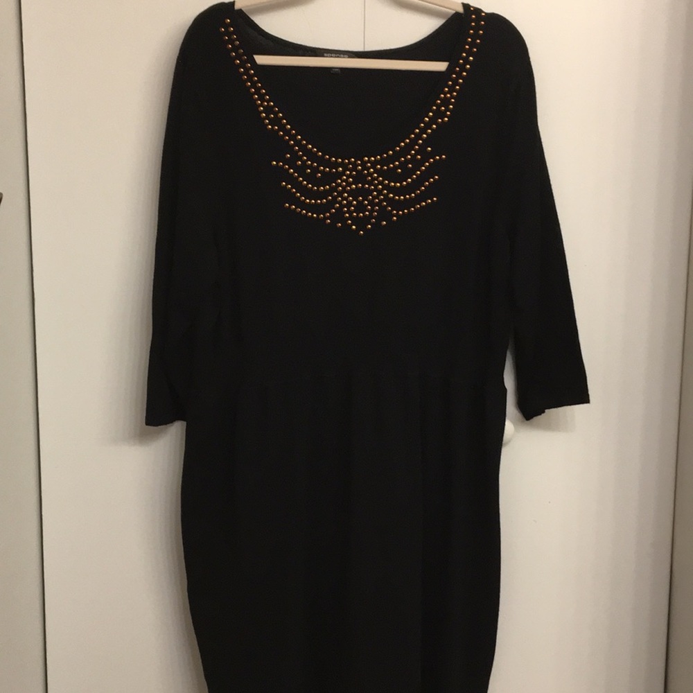 🧸Spense Woman Sweater Dress Metallic Stud Detail - Picture 1 of 6